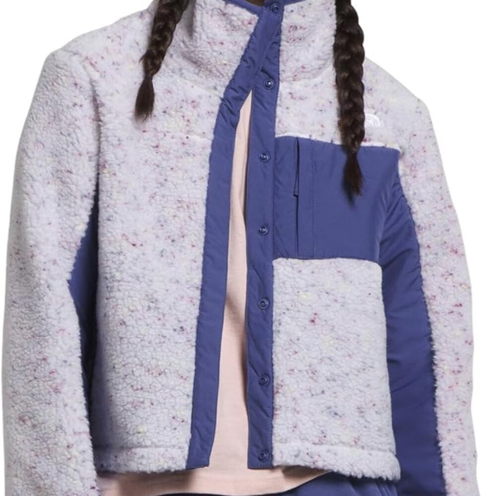 NWT THE NORTH FACE Girls' Fleece Mashup Jacket, Cave Blue, XX-Large